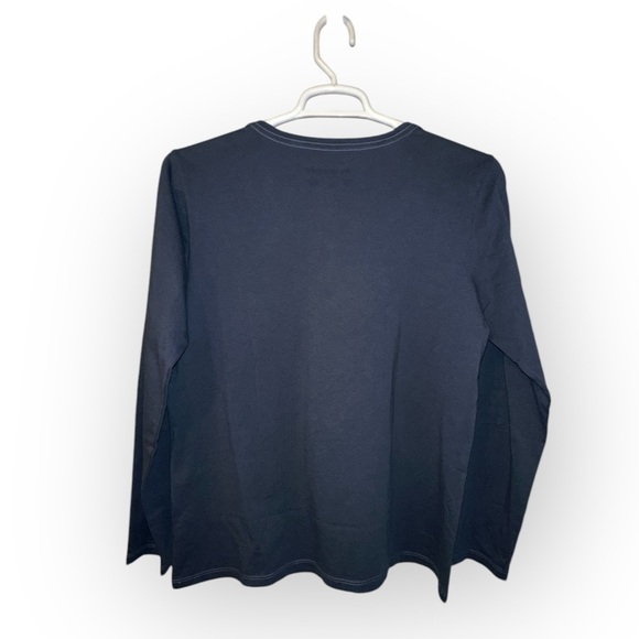 Life is Good Wild Fox Womens Long Sleeve Shirt Darkest Blue - Picture 2 of 5